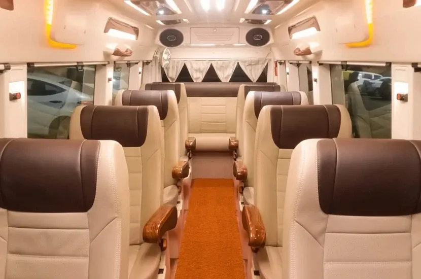 9 Seater Tempo Traveller on Rent